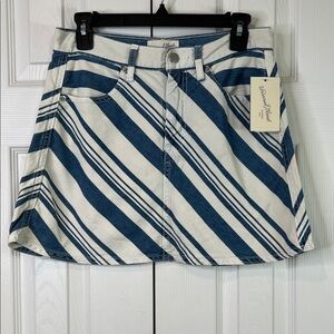 Universal Thread - Women's Striped Denim Mini Skirt Size 6